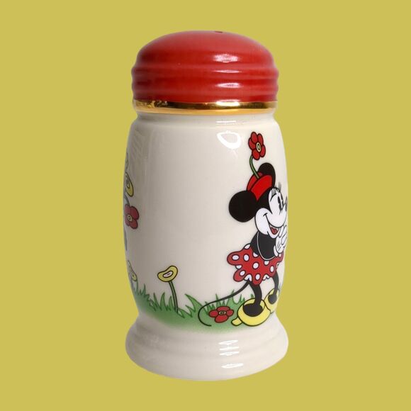 Lenox Disney Mickey & Minnie Salt And Pepper Shakers ~ Red & Black 3.75" VTG - Picture 11 of 13